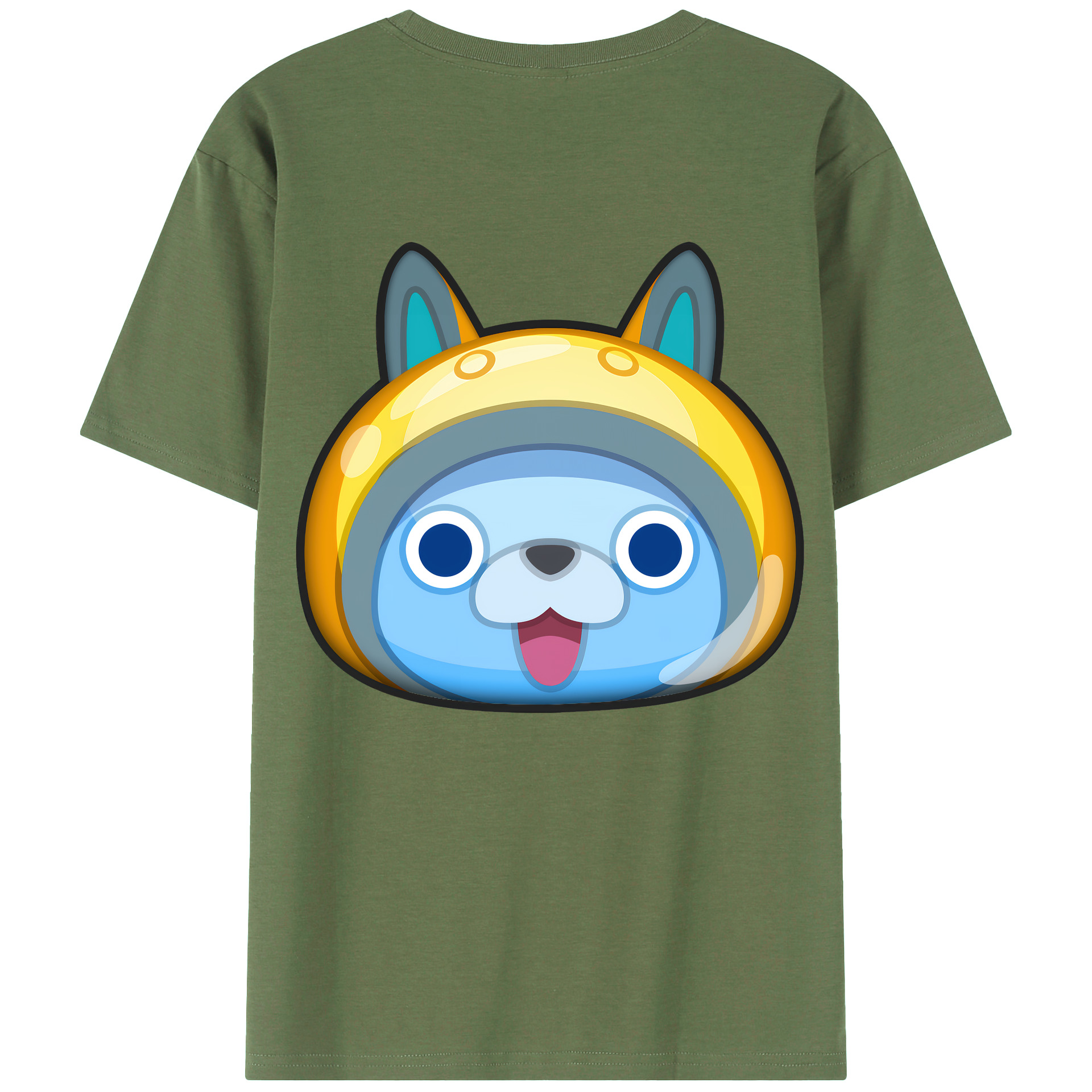 （画像用） 妖怪ウォッチ Yo-kai Watch 綿100％ メンズ半袖Tシャツ（バックプリント） 通気性